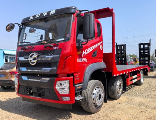 东风华神HV3小三轴平板运输车_板长9.5米平板运输车 东风华神HV3小三轴平板运输车_板长9.5米平板运输车